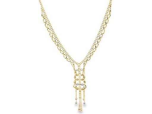 18K Yellow Gold Multi-Strand Knot Pendant Necklace